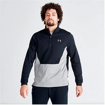 Shop Under Armour Men's Fleece Half-zip Sweatshirt In Grey/black