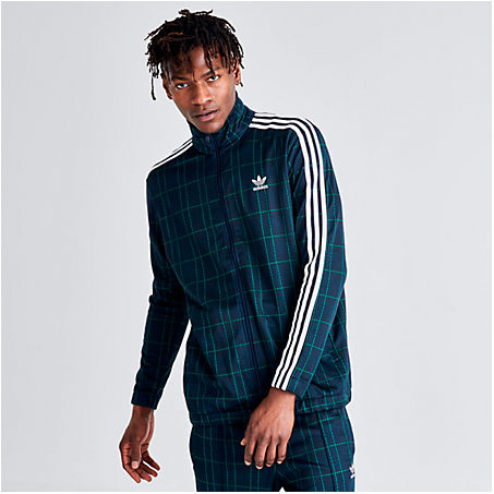 plaid adidas jacket