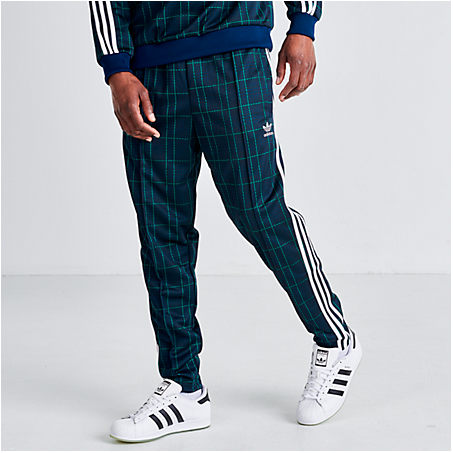 adidas plaid track pants