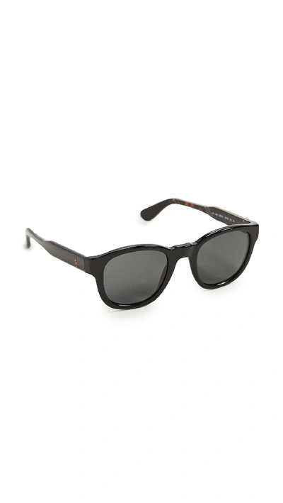 Shop Polo Ralph Lauren 0ph4159-sunglasses In Shiny Black/black