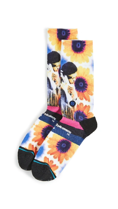 Shop Stance X Jimi Hendrix Sunflowers Socks In Multi