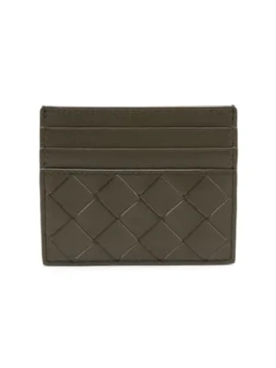 Shop Bottega Veneta Women's Leather Card Case In Graphite