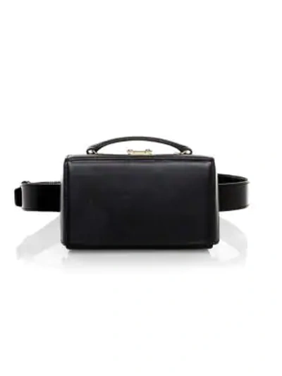 Shop Mark Cross Small Grace Leather Box Belt Bag In Black