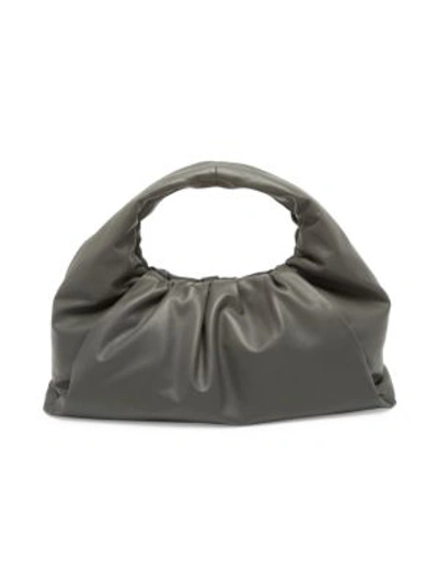 Shop Bottega Veneta Small The Shoulder Pouch Leather Bag In Graphite