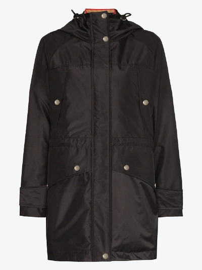 Shop Burberry Detachable Gilet Zipped Coat In Black