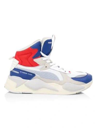 Shop Puma Men's Rs-x Mid Utility Sneakers In White