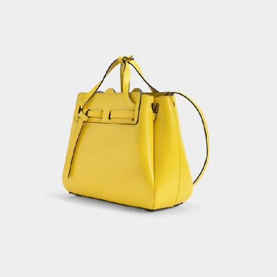 Shop Loewe Mini Lazo Bag In Yellow