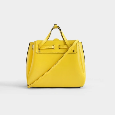 Shop Loewe Mini Lazo Bag In Yellow