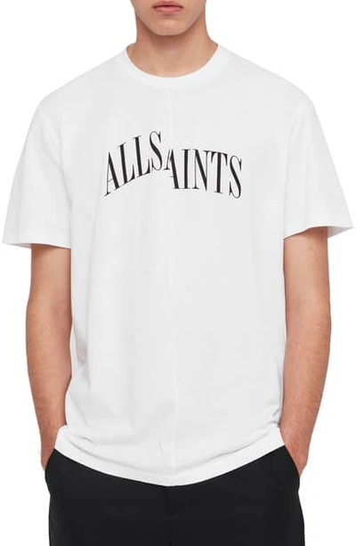 Shop Allsaints Dropout Graphic T-shirt In Optic White