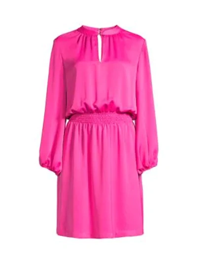Shop Trina Turk Jet Set Jungle Kaneshon Keyhole Tunic Dress In Trina Pink