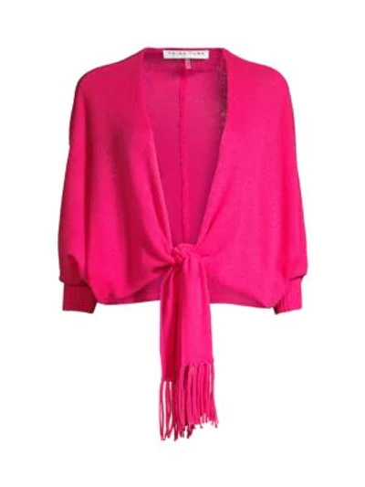 Shop Trina Turk Florentina Cashmere Cardigan In Trina Pink