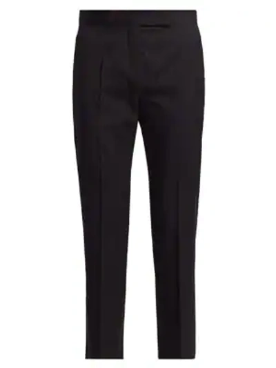 Shop Max Mara Zaira Cropped Pinstripe Pants In Black