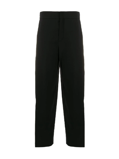 Shop Chloé Wide-leg Cropped Trousers In Black