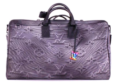 Louis Vuitton Reversible Keepall Bandouliere Monogram 3D 50 Rainbow/Gray/Black  in Textile/Cowhide Leather with Silver-tone - US