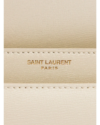 Shop Saint Laurent Medium Sunset Monogramme Bag In Crema Soft