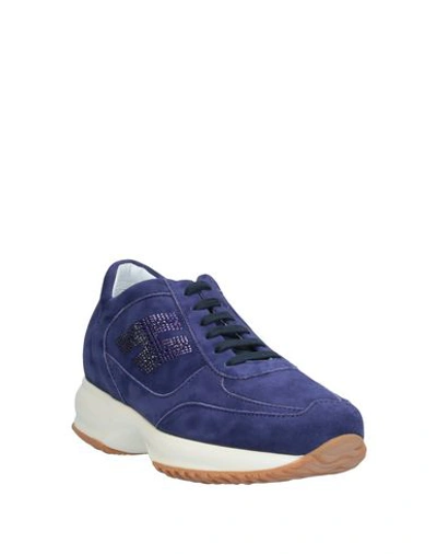 Shop Hogan Woman Sneakers Purple Size 7.5 Soft Leather