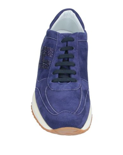 Shop Hogan Woman Sneakers Purple Size 7.5 Soft Leather