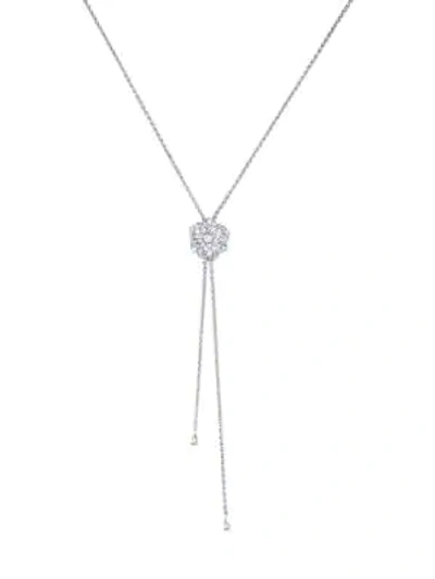 Shop Piaget Women's Rose 18k White Gold & Diamond Pendant Lariat Necklace