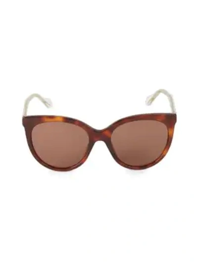 Shop Gucci 54mm Cat Eye Sunglasses In Avana