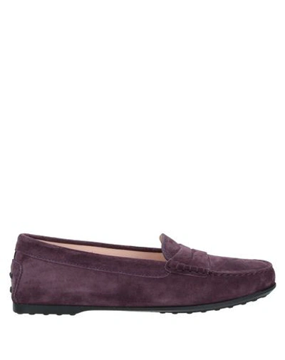 Shop Tod's Loafers In Purple