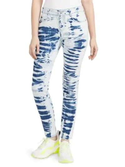 Shop Stella Mccartney Tie-dye Skinny Jeans In Light Blue