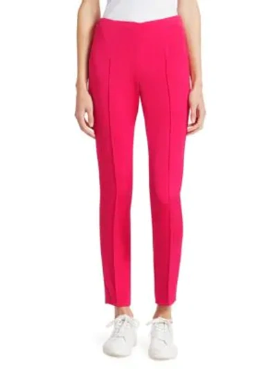 Shop Akris Punto Melissa Silk Crepe Stretch Pants In Pink