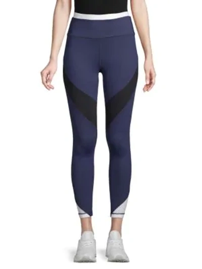 Shop Vimmia Mesh Colorblock Leggings In Scuba Blue