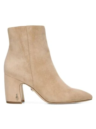 Shop Sam Edelman Hilty Suede Ankle Boots In Black