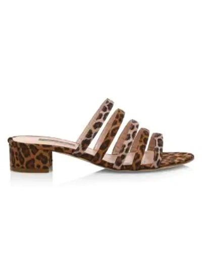 Shop Sjp By Sarah Jessica Parker Court Leopard-print Silk Mules