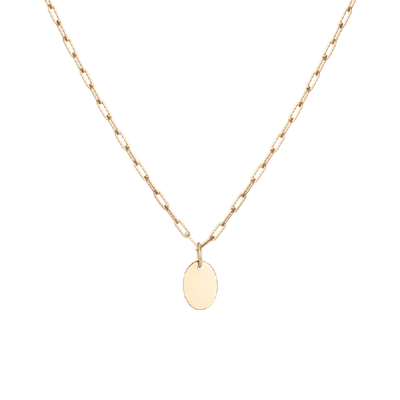 Shop Aurate Aurator Small Oval Pendant In Gold