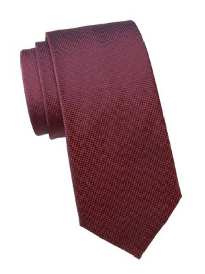 Shop Ermenegildo Zegna Men's Essential Silk Tie In Dark Red Solid