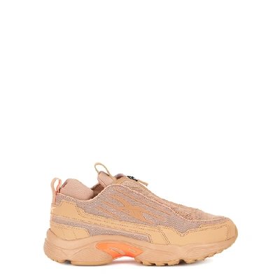 Shop Reebok X Gigi Hadid Dmx 2200 Mesh And Leather Sneakers In Sand