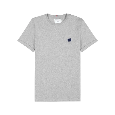 Shop Les Deux Piece Grey Mélange Cotton T-shirt