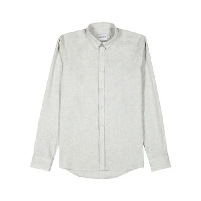 Shop Les Deux Desert Light Grey Cotton-blend Shirt