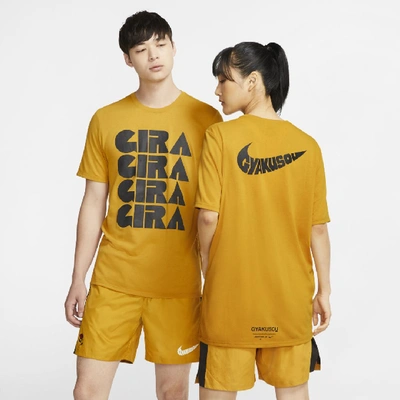 Shop Nike X Gyakusou Men's T-shirt In Gold