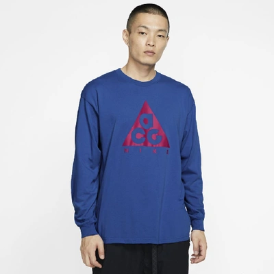 Shop Nike Acg Men's Long-sleeve T-shirt In Blue