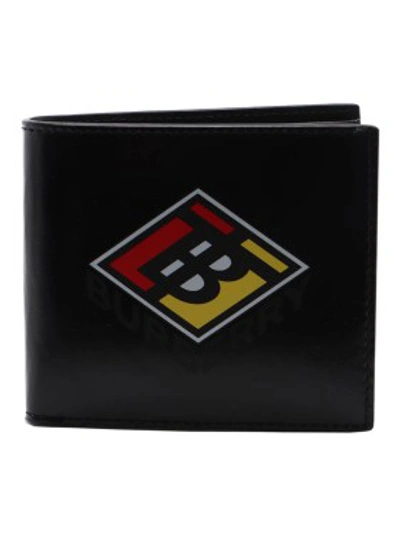 Shop Burberry Logo Print Bifold Wallet In Black