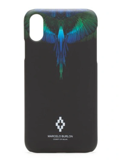Shop Marcelo Burlon County Of Milan Iphone Xr Wings Case In Black
