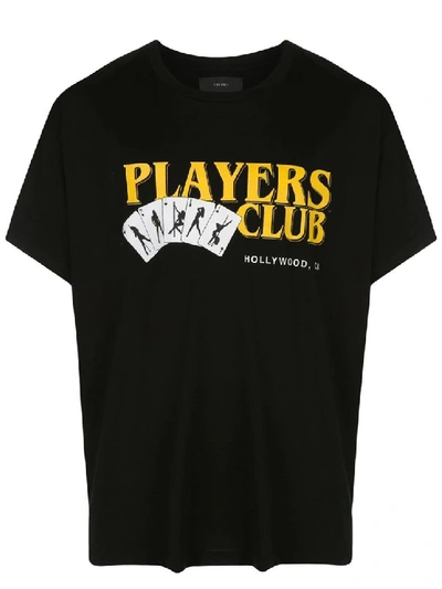 Shop Amiri Black Men's Players Club T-shirt