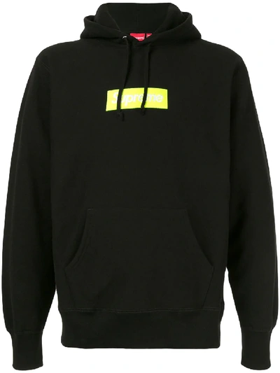 Shop Supreme Box Logo Hooded Sweatshirt In Black
