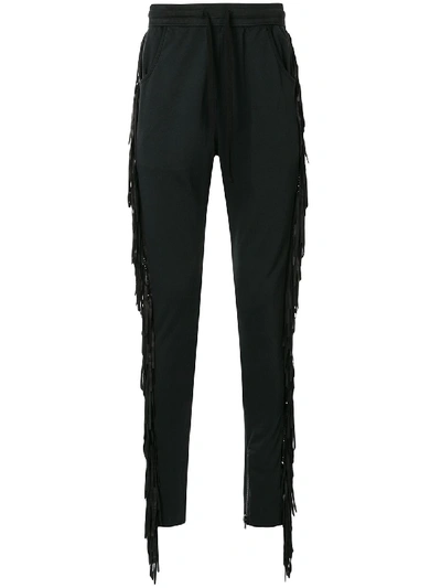 Shop Alchemist Side Fringe Track Pants In Black