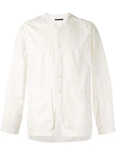 Shop The Viridi-anne Long-sleeve Fitted Shirt In White