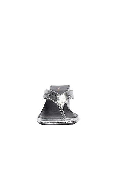 Shop Balenciaga Double Square Sandals In Silver & Black