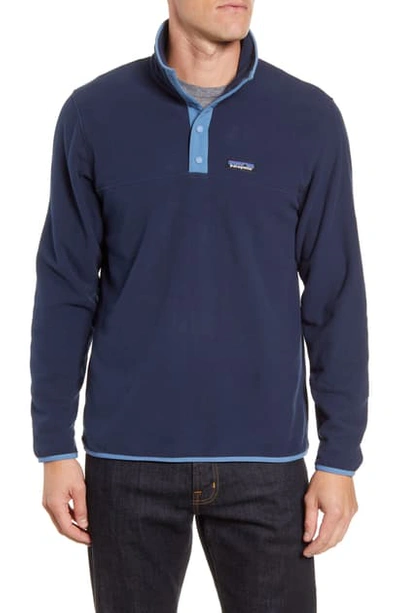 Shop Patagonia Micro-d Snap-t Fleece Pullover In New Navy