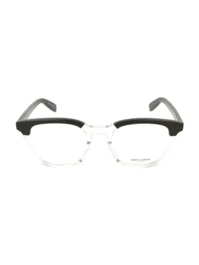 Shop Saint Laurent 51mm Square Core Optical Glasses In Black