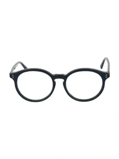 Shop Stella Mccartney 52mm Round Core Optical Glasses In Blue