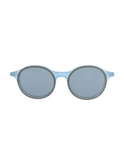 Shop Tomas Maier 49mm Round Core Sunglasses In Grey