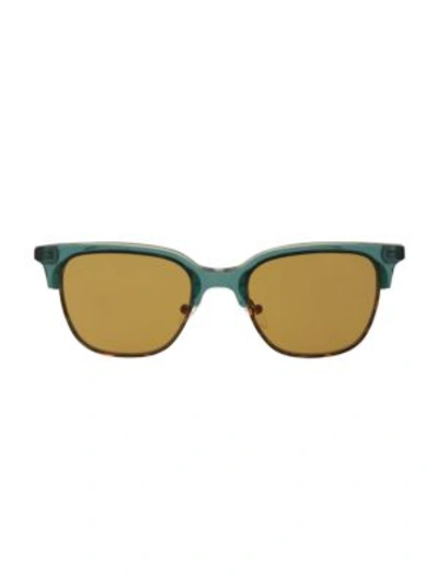 Shop Tomas Maier Women's 50mm Square Core Sunglasses In Green Grey