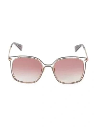 Shop Rag & Bone 56mm Oversized Square Sunglasses In Pink