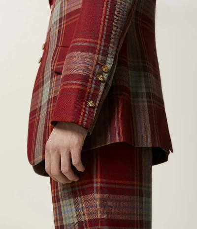 Shop Vivienne Westwood Peacock Jacket Red Tartan